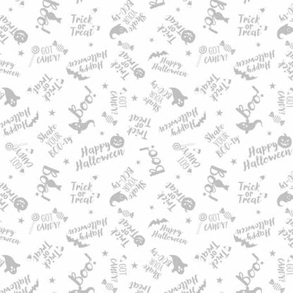 White on White Word Toss Halloween