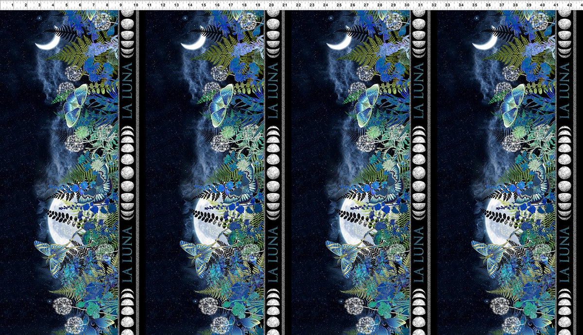 La Lune Border Stripe- Blue/Silver