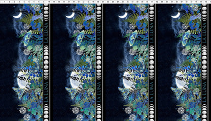 La Lune Border Stripe- Blue/Silver