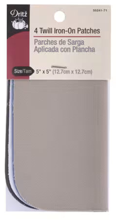 Iron on Patch Assortment Light Colors 5in x 5in 4ct