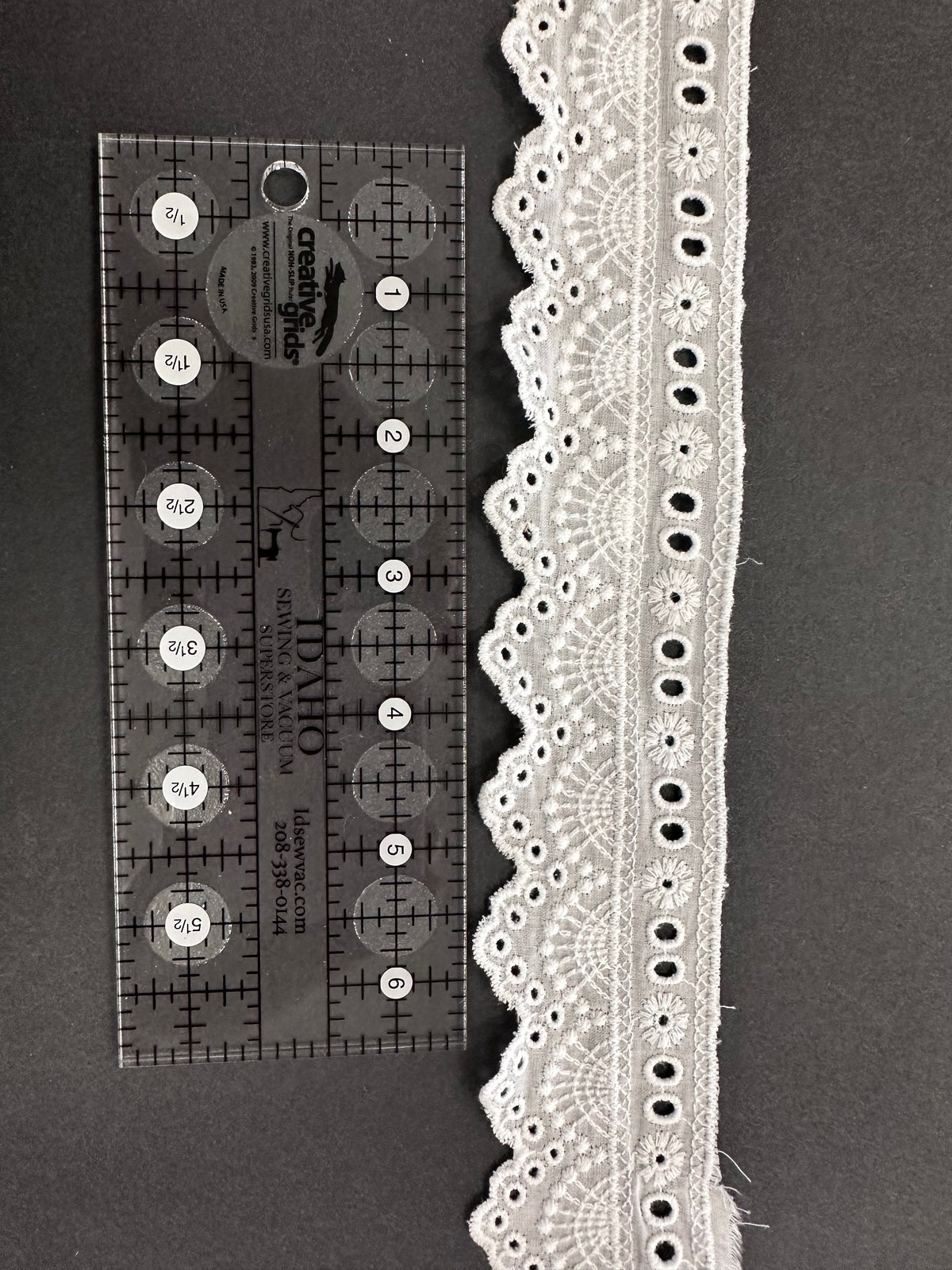 Heirloom Eyelet Cotton Scallop Trim with Ribbon Channel