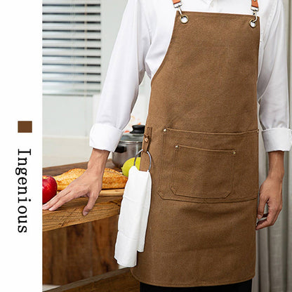 CWAB3994_COTTON POCKET WATERPROOF THICK CANVAS WORK APRON