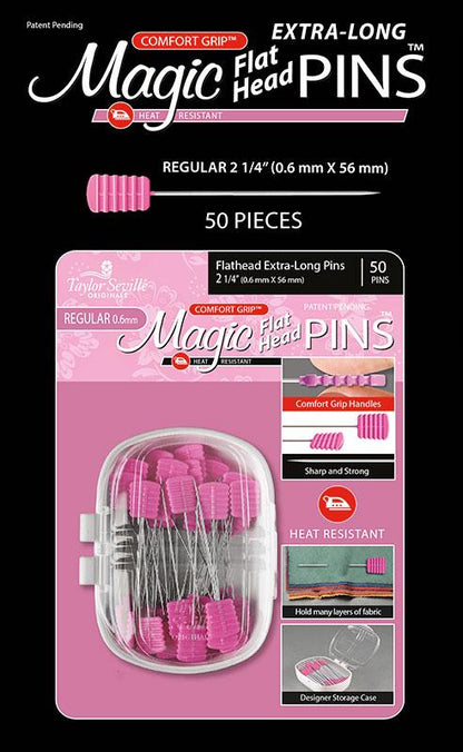 Magic Pin Flat Head Extra-Long 50ct