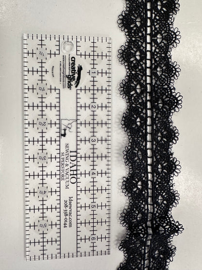 Delicate Lace Trim with Ribbon Channel