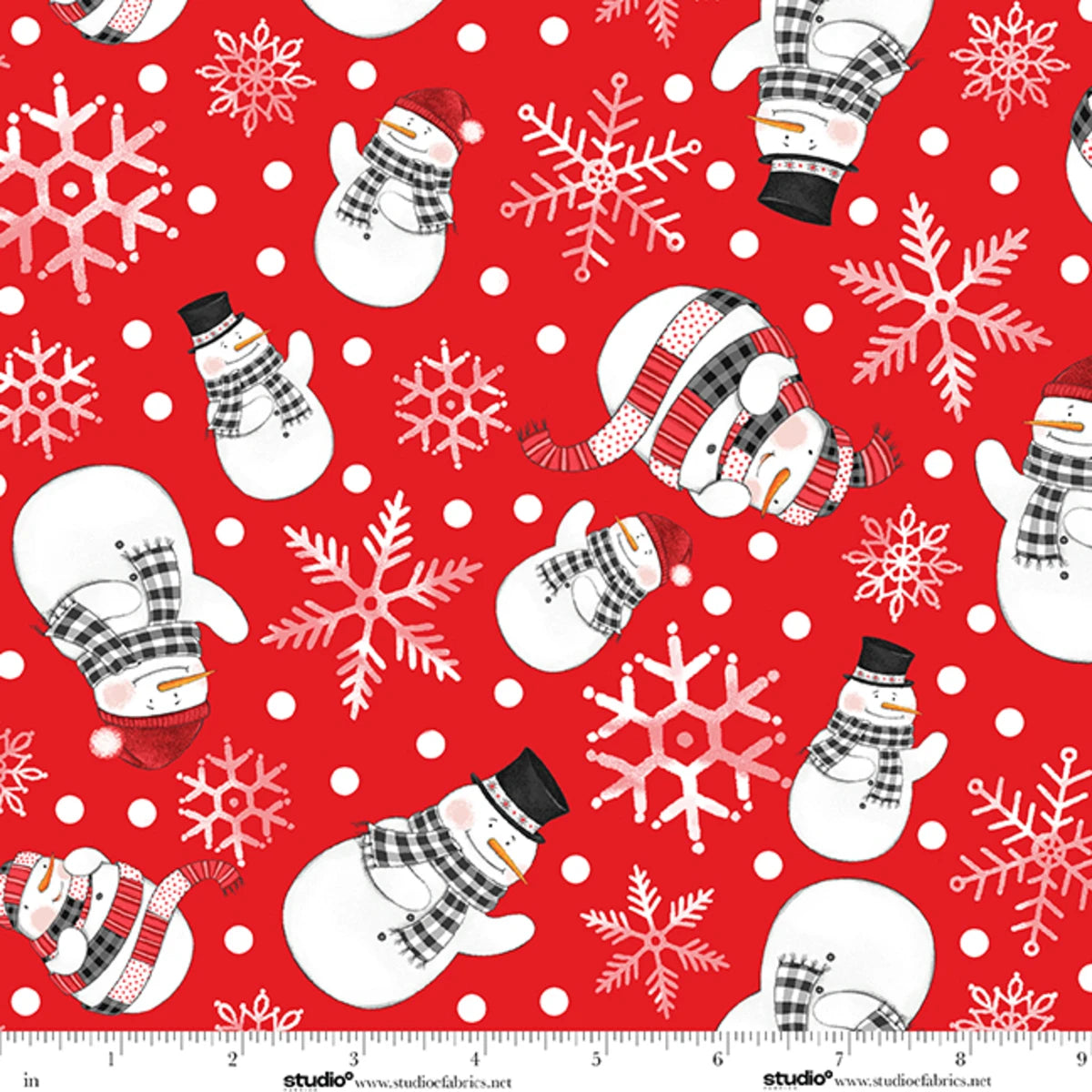 Red Snowmen Toss Flannel- The Cool Club
