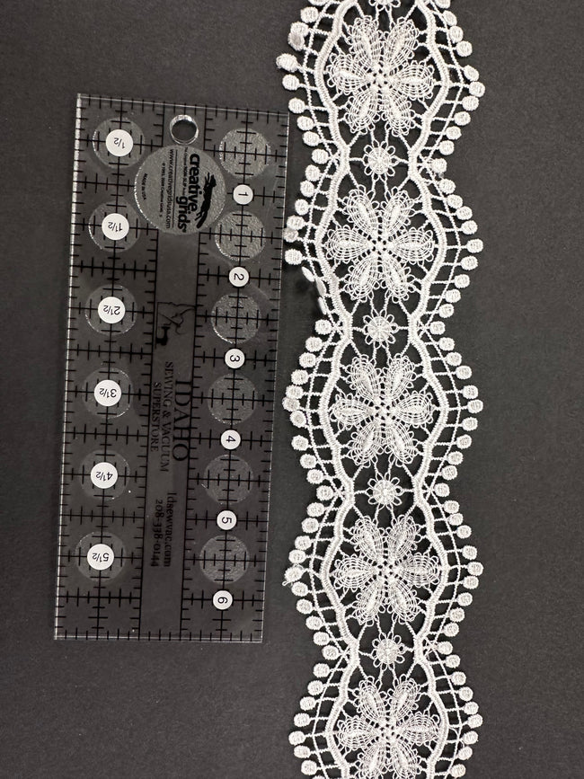 Large Flower Lace Tassel Trim