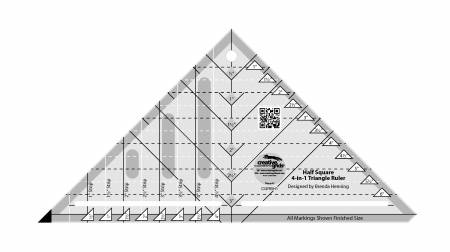 Creative Grids  Half-Square 4-in-1 Triangle Ruler