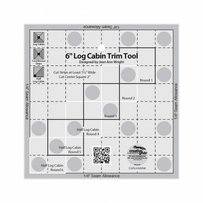 Creative Grids Quilt Ruler 6in Log Cabin Trim Tool
