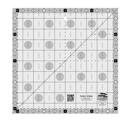 Creative Grids Quilt Ruler Perfect 10 Square