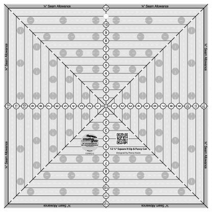 Creative Grids 12-1/2in Square It Up or Fussy Cut Square