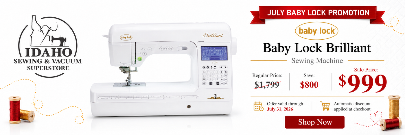 Baby Lock Brilliant sewing machine promotion