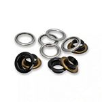 Eyelets with washers 11 mm black 20pc