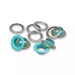 Eyelets with washers 11 mm mint 20pc