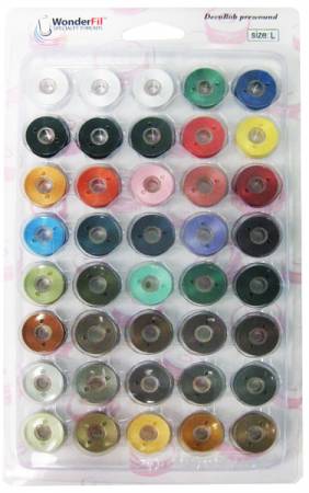 DecoBob Prewound Bobbins Size L 12ct Master Set
