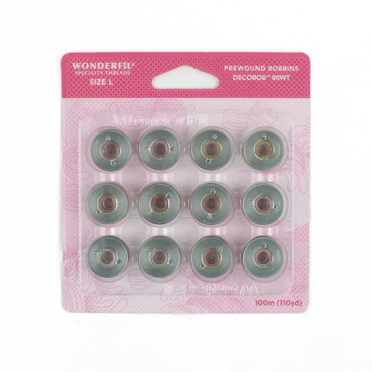 DecoBob Prewound Bobbins Size L Grey-103