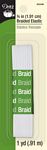 3/4in White Braided Elastic 1yd 4/box
