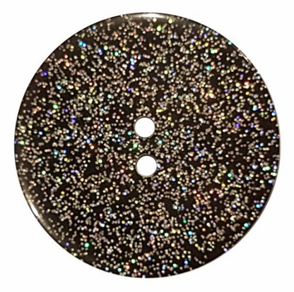 Dill Button with Glitter 18mm Black
