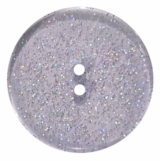 Dill Button with Glitter 18mm Blue