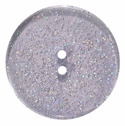Dill Button with Glitter 18mm Blue