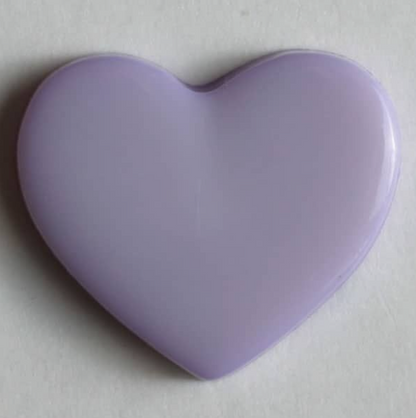Dill Heart Button 13mm Lilac