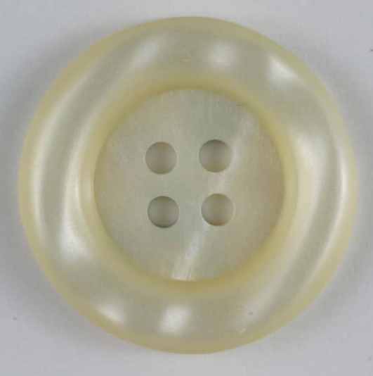 Dill Polyester Button 10mm White