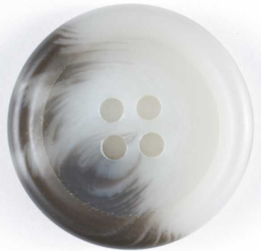 Dill Polyester Button 15mm Grey