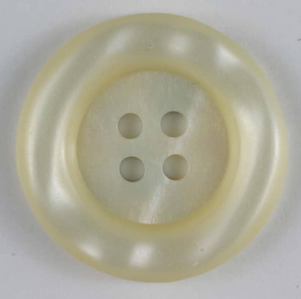 Dill Polyester Button 15mm White