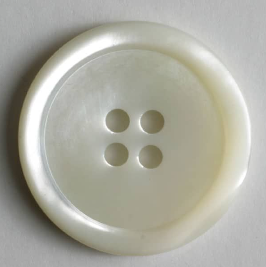 Dill Shell Button 18mm White