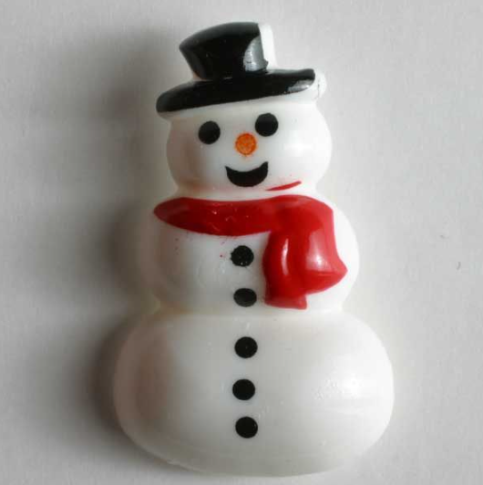 Dill Snow Man Button 28mm
