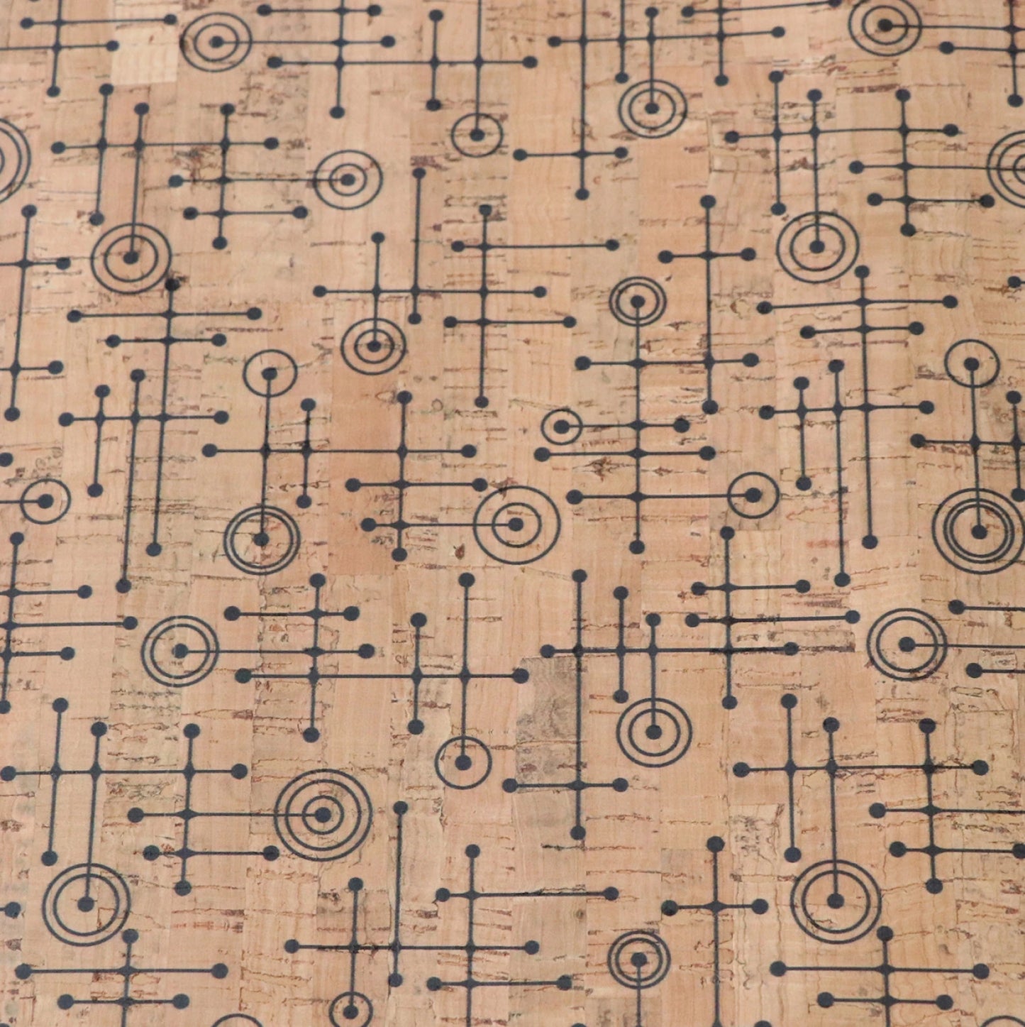 Fifties Abstract Cork 1/2 yard cut