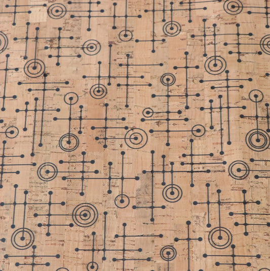 Fifties Abstract Cork 1/2 yard cut
