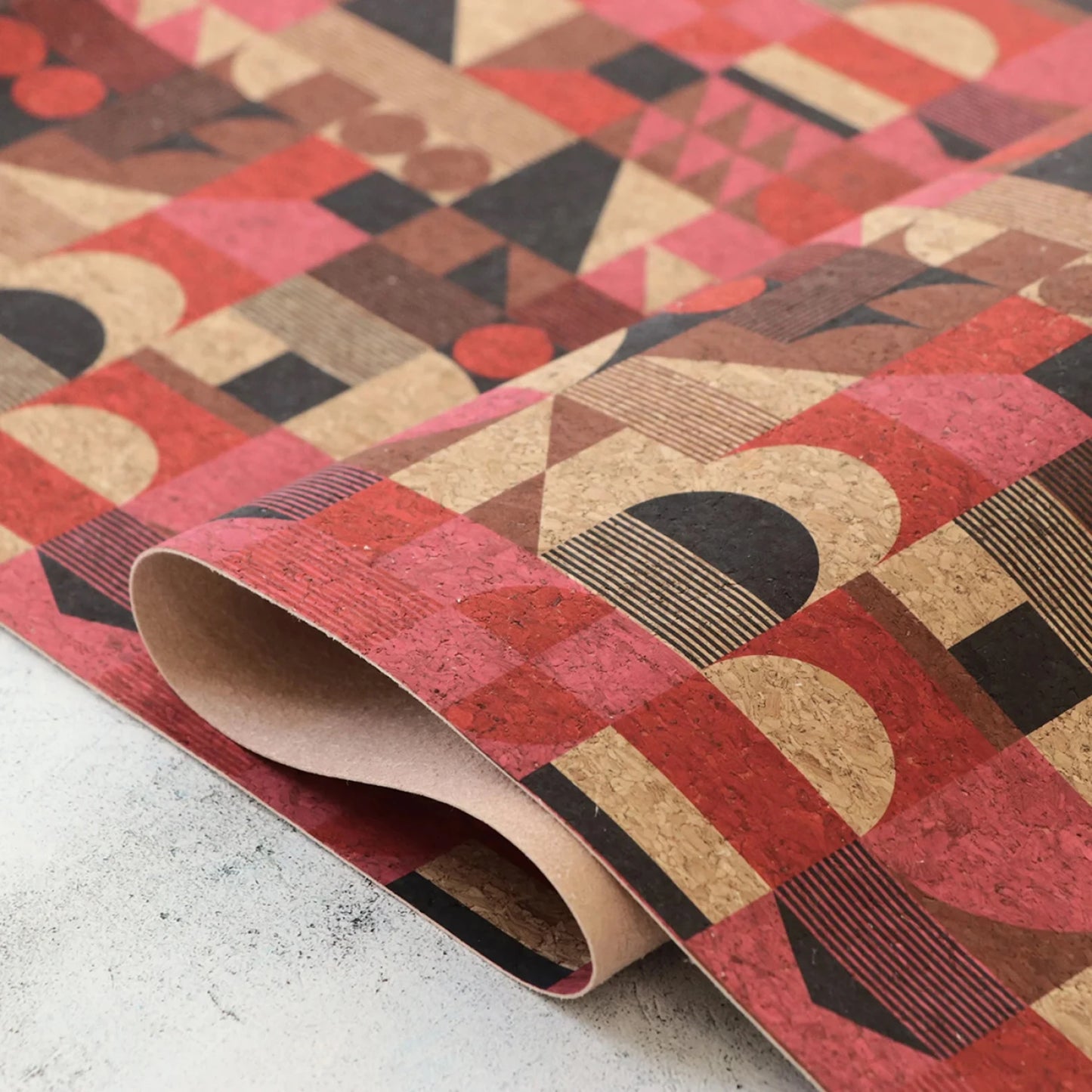 Mid-Century Modern Cork 1/2 yard cut