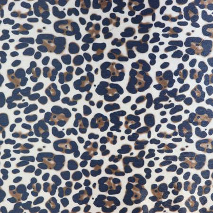 Leopard Charcoal Beige Faux Fur 1/2 Yard