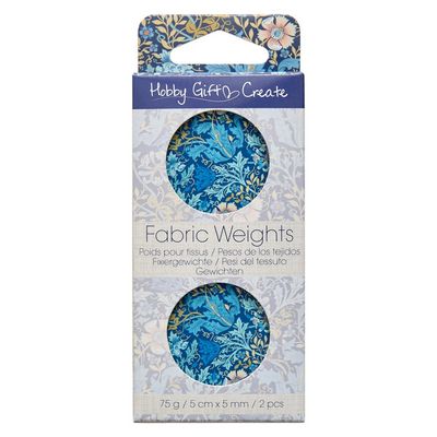 Iron Fabric Weight 5cm Blue Floral
