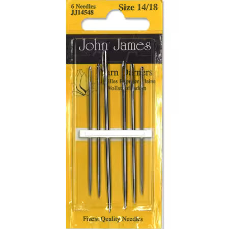 John James Yarn Darners Needles Assorted Sizes 14/18 6ct