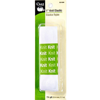 Knit Elastic 1\"x1 1/4yd White 9318W Dritz#4