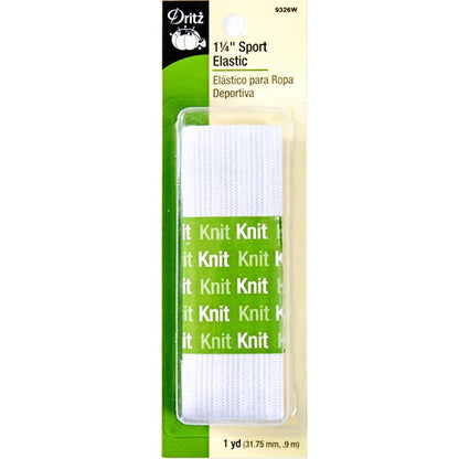 Sport Elastic 1 1/4\"x1yd White 9326W Dritz#4