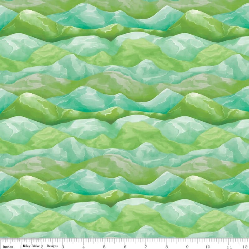 Washington Mountain Print Green