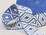 Ethnic Webbing- Blue/ Ivory