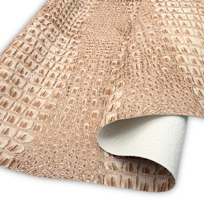 Aged Matte Faux Crocodile -Champagne 18 in x 54 in