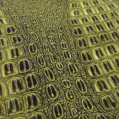 Aged Matte Faux Crocodile - Olive 18 in x 54 in