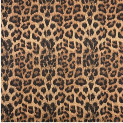 Leopard Print Faux Leather - BRN/B 18 in x 54 in