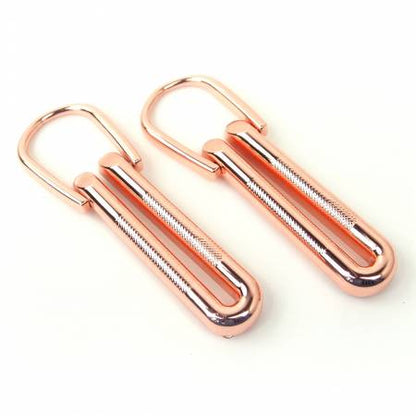 Four Textured Loop Strap Connectors Rose Gold