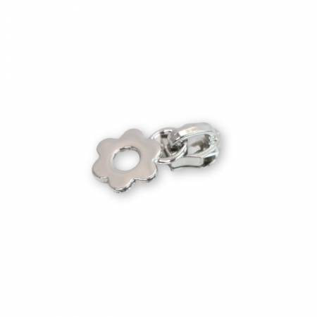 Four Flower Zipper Pulls Nickel