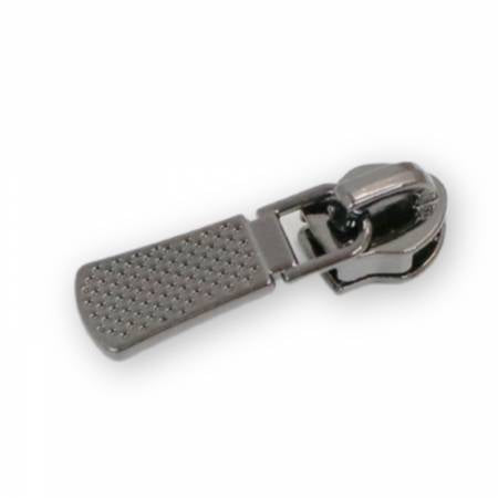 Four 5 Textured Zipper Pulls Gunmetal