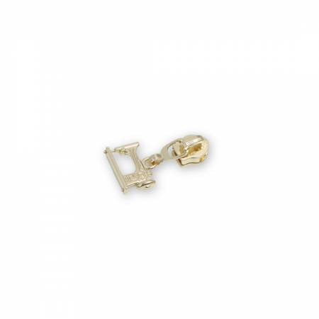 #5 Sewing Machine Zipper Pull Gold
