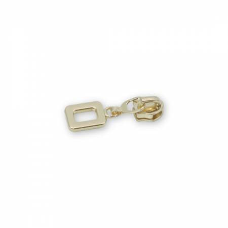 Four 5 Rounded Rectangle Zipper Pulls Gold