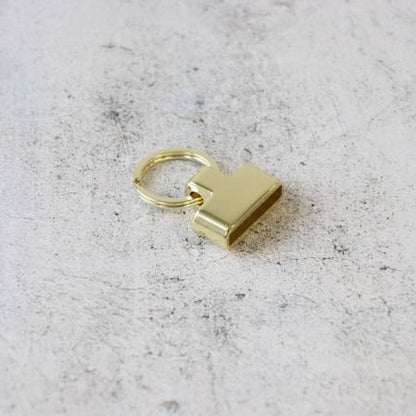 Two Screw-In Key Fobs 1in Gold