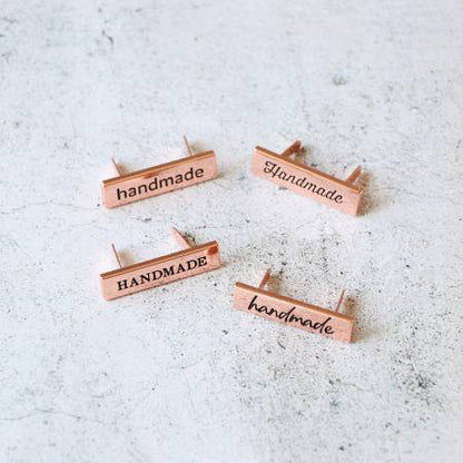 Four Pack Handmade Labels Rose Gold