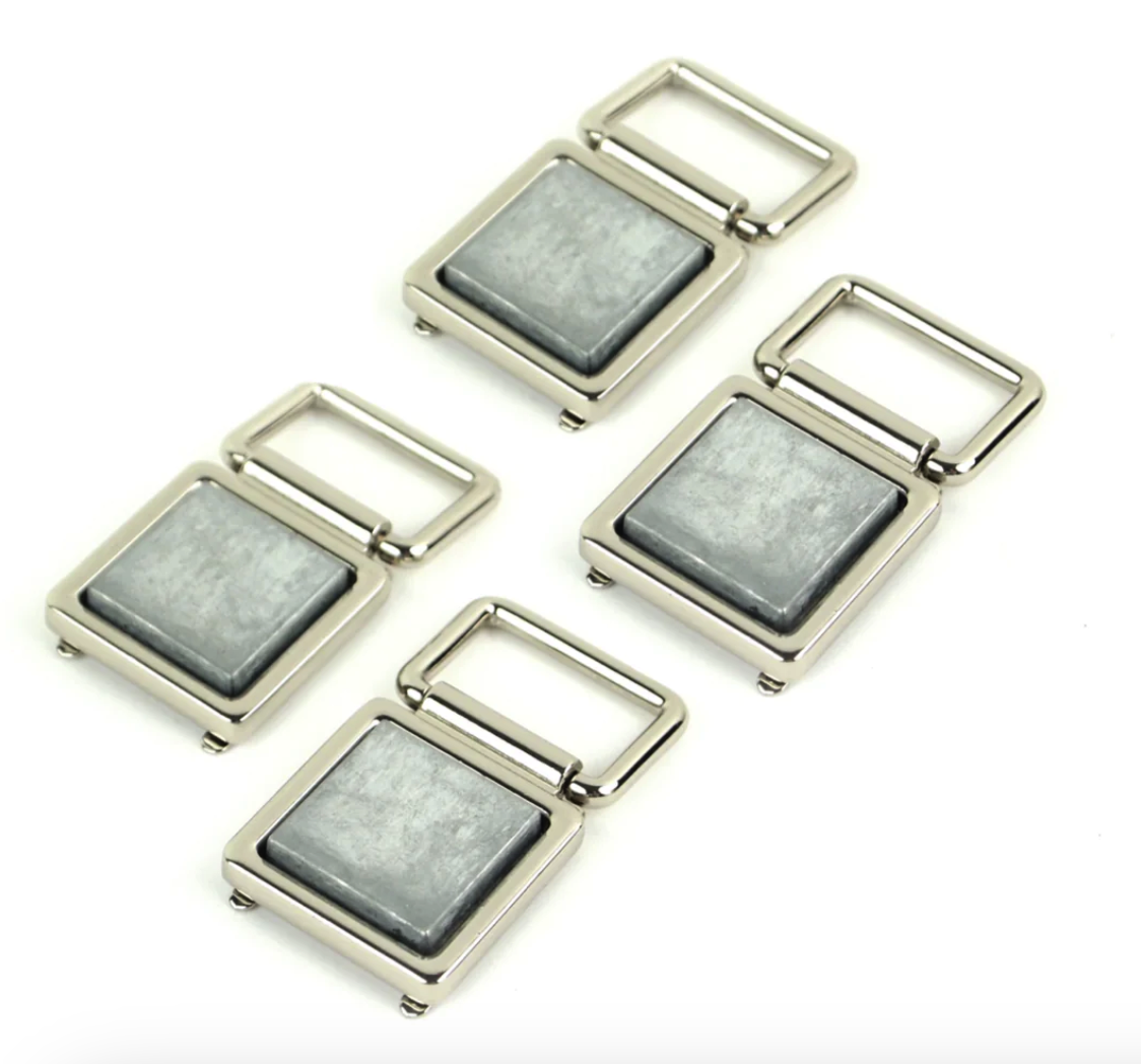 Four Fabric Covered Strap Connectors